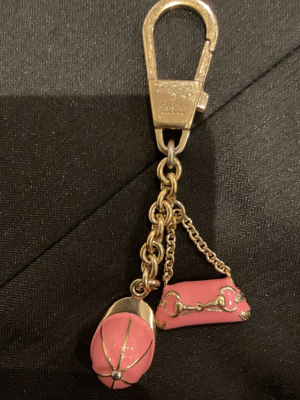 Gucci Equestrian Pink Enamel Bag Charm